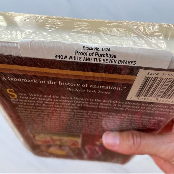 Walt Disney Masterpiece Collection Snow White VHS Tape Clambshell NWT sealed - Picture 10 of 11